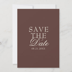 Vintage Chocolate Brown Old Money Fancy Wedding Save The Date