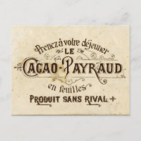 Vintage chocolate cacao advert (retro café grunge)