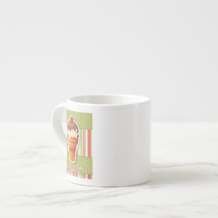 Vintage Chocolate ice cream Espresso Cup