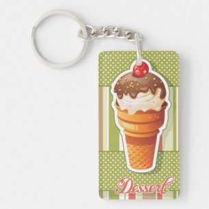 Vintage Chocolate ice cream Key Ring