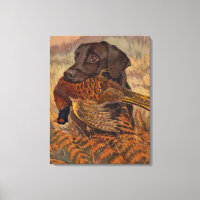 Vintage Chocolate Lab Hunting