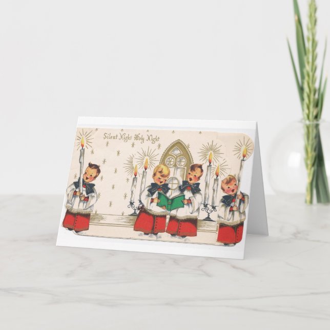 Vintage Choir Boys Christmas Card (Front)