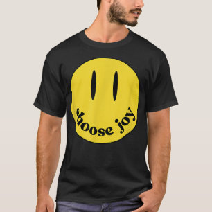 Vintage Choose Joy Yellow Smile Face T-Shirt