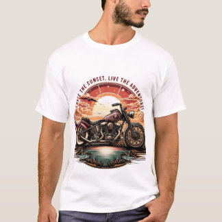 Vintage Chopper at Sunset T-Shirt