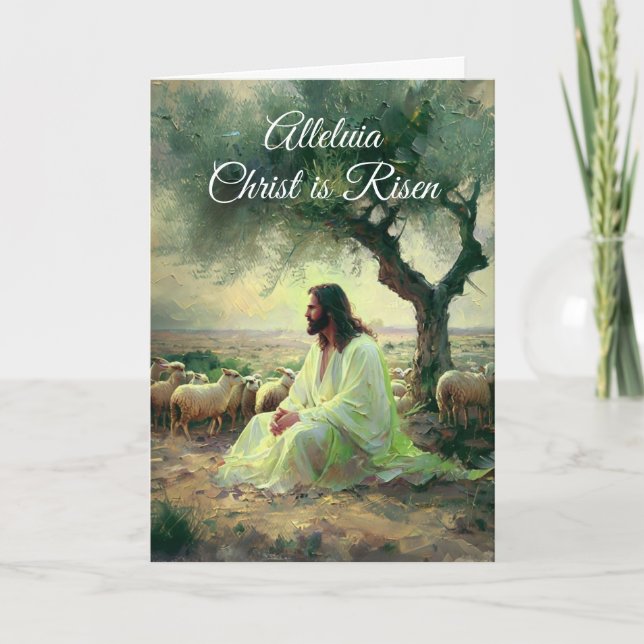 Vintage Christ is Risen Easter Christian Religious Invitation (Front)
