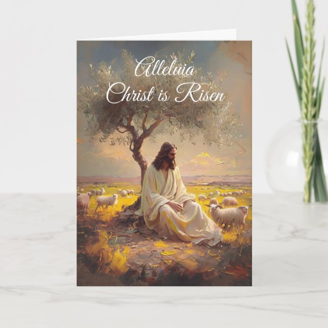 Vintage Christ is Risen Easter Christian Religious Invitation (Front)