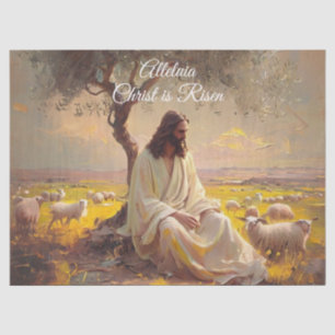 Vintage Christ is Risen Easter Christian Religious Tissue Paper