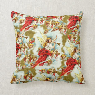 Vintage Christian Christmas Angels & cherubs Cushion