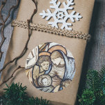 Vintage Christian Christmas Nativity Scene Manger Classic Round Sticker<br><div class="desc">The Nativity (1863) by Sir Edward Burne-Jones. The painting represents the Christmas Nativity Scene at Bethlehem: the Infant Jesus Christ, the son of God, in the manger, surrounded by his Holy Mother, the Blessed Virgin Mary, saint Joseph, the Angels and the shepards who came to adore Him. Great vintage religious...</div>