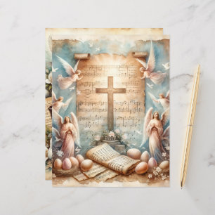 Vintage Christian Easter Scrapbook Paper