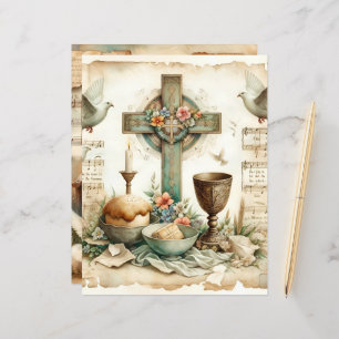 Vintage Christian Easter Scrapbook Paper