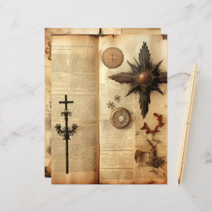 Vintage Christian Ephemera Scrapbook Paper