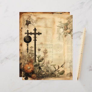Vintage Christian Ephemera Scrapbook Paper
