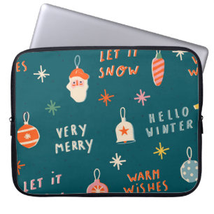 Vintage Christmas 2020: Ornamental Pattern Laptop Sleeve