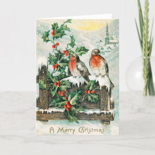 Vintage Christmas 3 Holiday Card