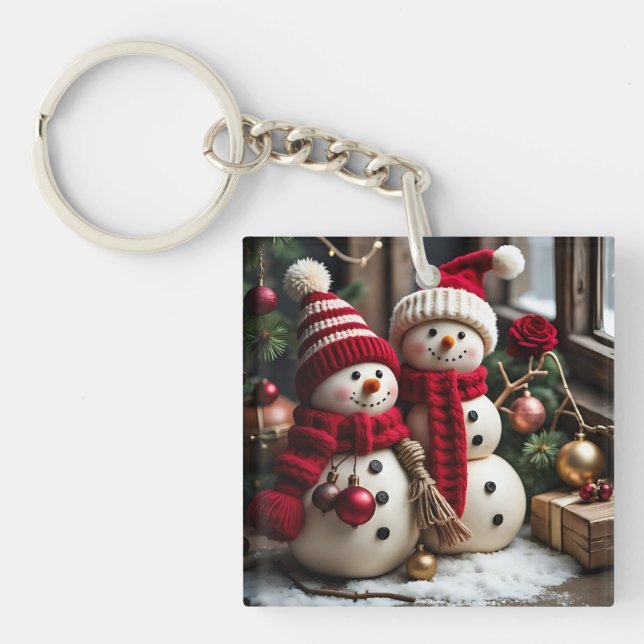 Vintage Christmas - Acrylic Keychain (Front)