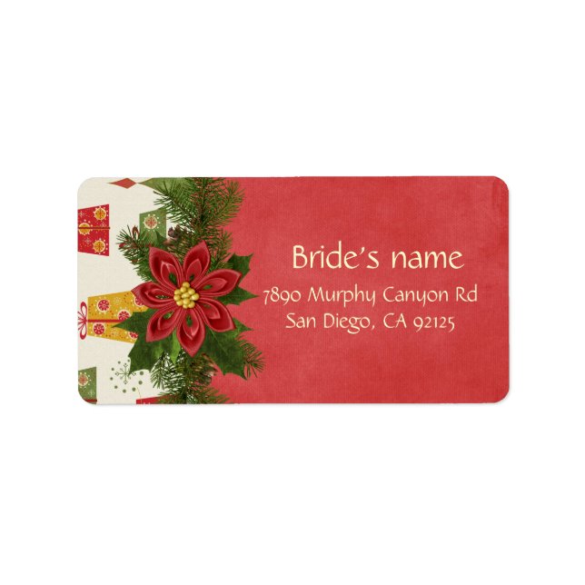 Vintage Christmas Address Label (Front)