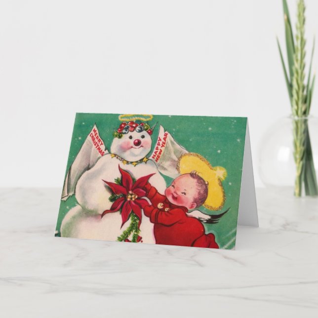 Vintage Christmas and New Year Greeting Card (Front)