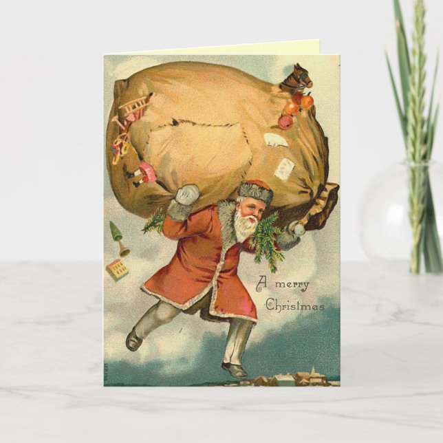 Vintage Christmas Angel Card (Front)