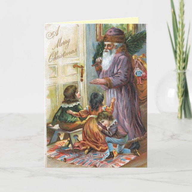 Vintage Christmas Angel Card (Front)