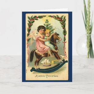 Vintage Christmas Angel Custom Message Card