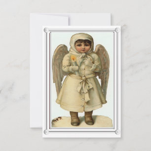 Vintage Christmas angel Flat Card