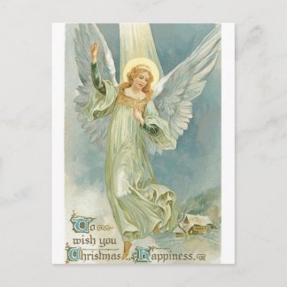 Vintage Christmas Angel Holiday Postcard