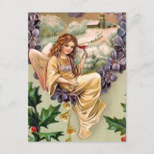 Vintage Christmas Angel Holiday Postcard