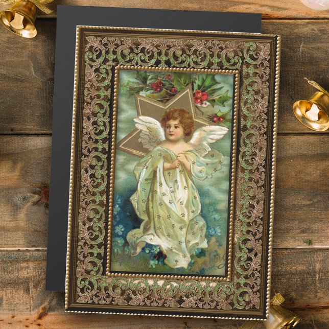 Vintage Christmas Angel in Ornate Frame (Creator Uploaded)