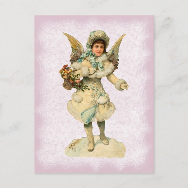 Vintage Christmas Angel Postcard (Front)
