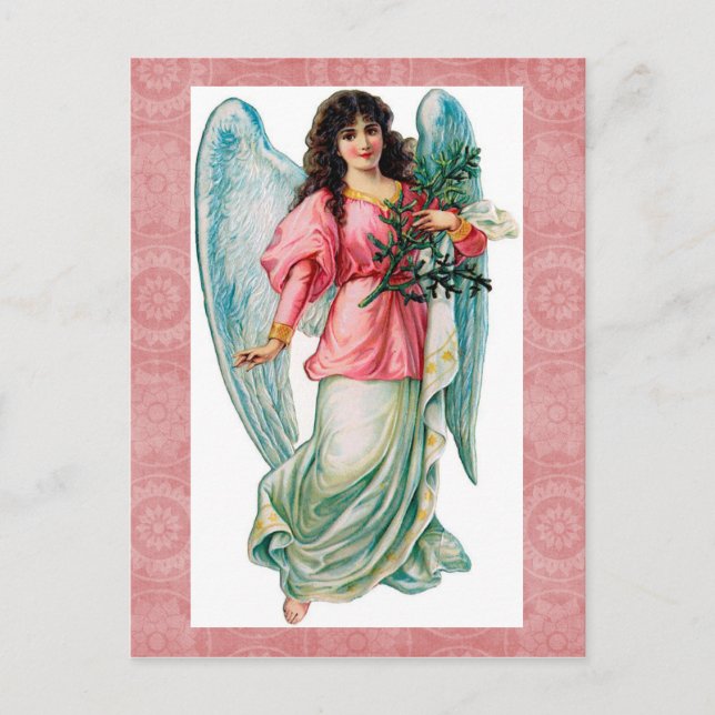 Vintage Christmas Angel Postcard (Front)