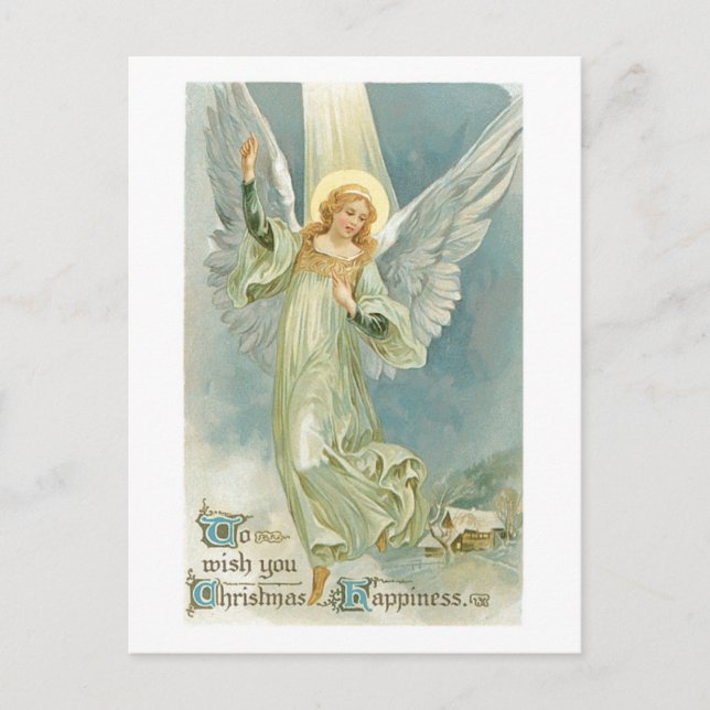 Vintage Christmas Angel Postcard (Front)