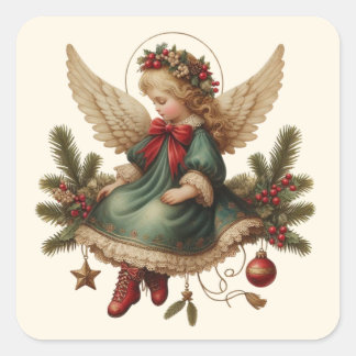 Vintage Christmas Angel Stickers