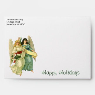 Vintage Christmas, Angelic Victorian Angels Envelope