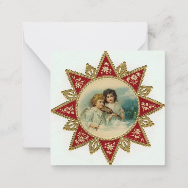 Vintage Christmas angels Card (Front)