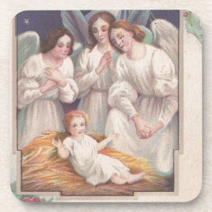 Vintage Christmas Angels Coaster