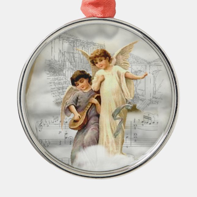 Vintage Christmas Angels Ornament (Front)