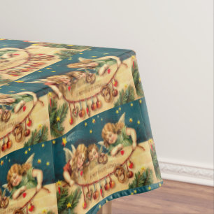 Vintage Christmas Angels Tablecloth