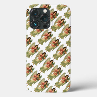 Vintage Christmas, Antique Victorian Angel iPhone 13 Pro Case