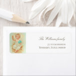 vintage Christmas Baby Jesus<br><div class="desc">Christmas address label</div>