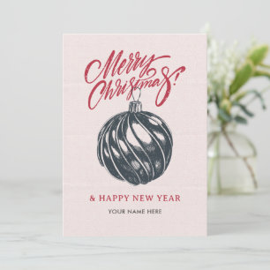 Vintage christmas ball holiday card