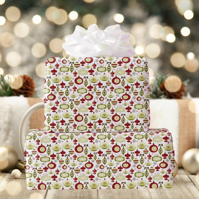 Vintage Christmas Baubles Pattern Wrapping Paper (Creator Uploaded)