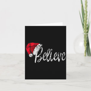 Vintage Christmas - Believe In Santa Clause Tee Card