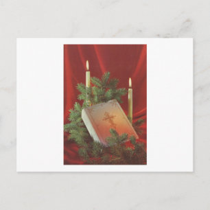 Vintage Christmas Bible Holiday Postcard
