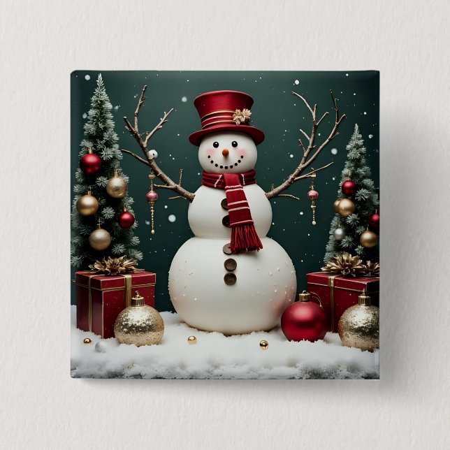 Vintage Christmas - Button  (Front)