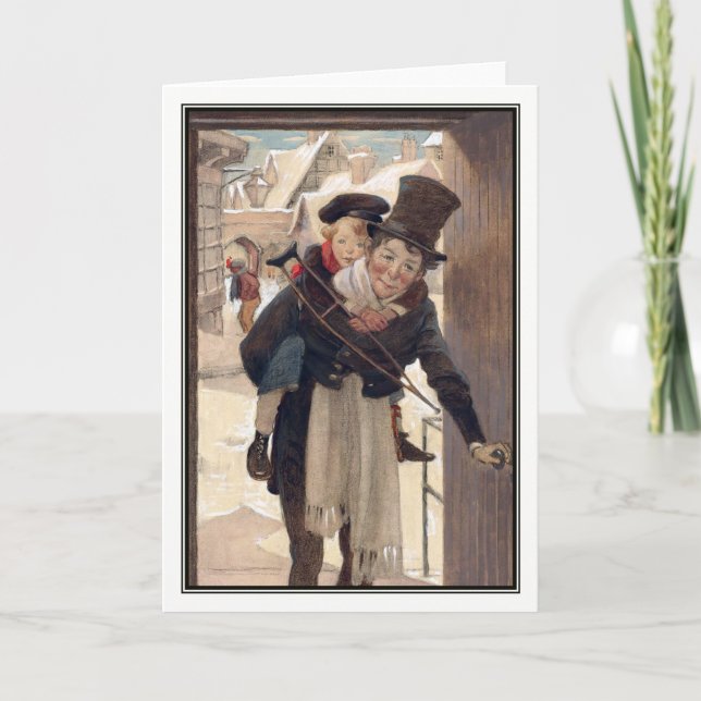 Vintage Christmas by Jessie Willcox Smith Holiday Card (Front)