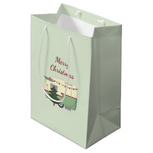 Vintage Christmas Camper Gift Bag