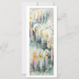 Vintage Christmas Candles Holiday Card