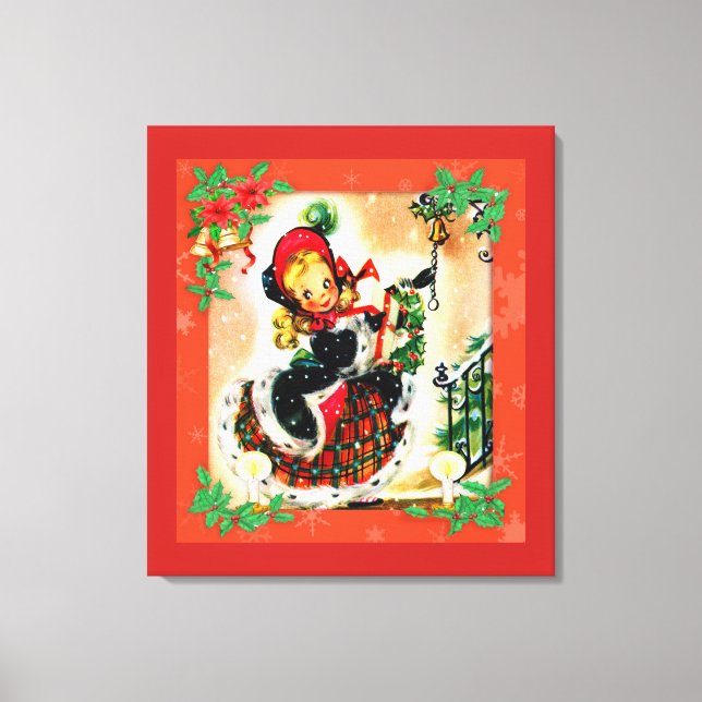 Vintage Christmas Canvas Print (Front)