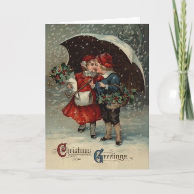 Vintage Christmas Card, Ellen Clapsaddle Holiday Card (Front)